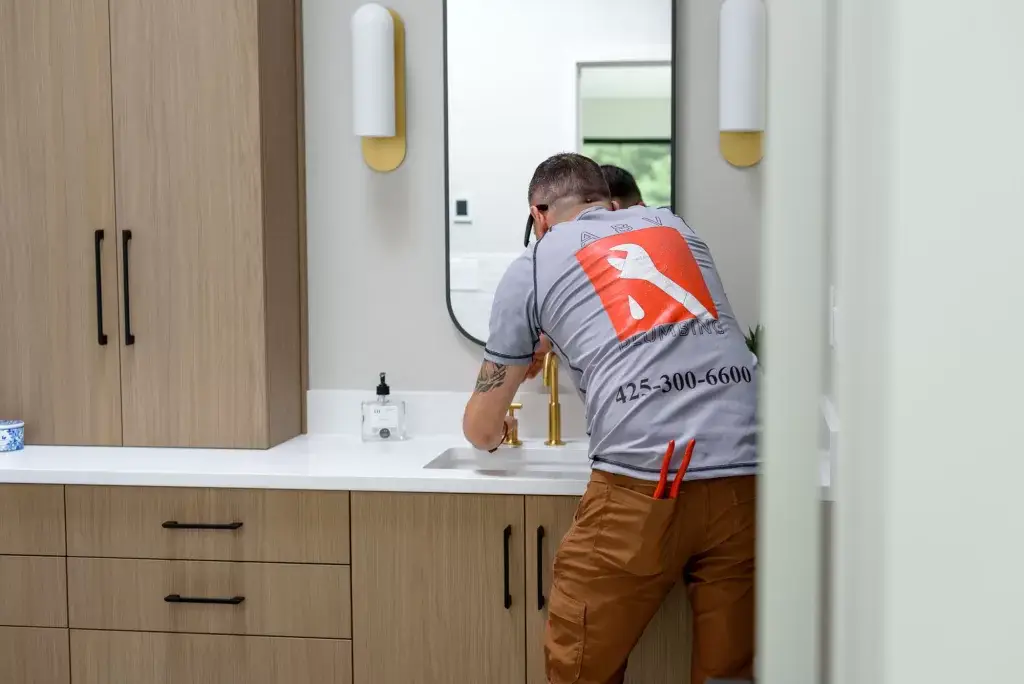 Plumber working in Bothell